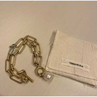 トゥデイフル(TODAYFUL)のtodayful chain pearl bracelet(ブレスレット/バングル)