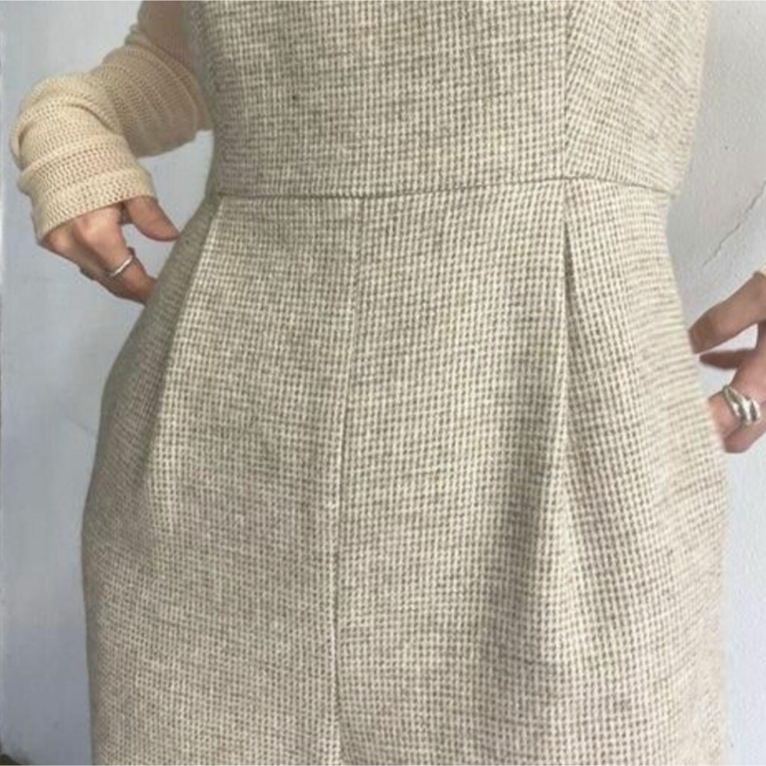 AURALEE(オーラリー)の22AW AURALEE WOOL HAIRLINE TWEED OVERALL レディースのパンツ(オールインワン)の商品写真