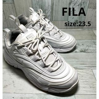 フィラ(FILA)のフィラ FILA スニーカー シューズ ホワイト くつ レディース 23.5 白(スニーカー)