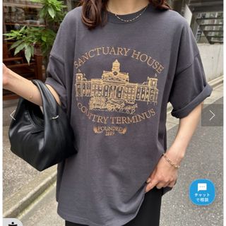 【discoat】モチーフ刺繍ロゴTシャツ