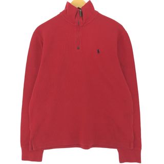 ラルフローレン(Ralph Lauren)の古着 ラルフローレン Ralph Lauren POLO by Ralph Lauren ハーフジップスウェットシャツ トレーナー メンズM /eaa426454(スウェット)