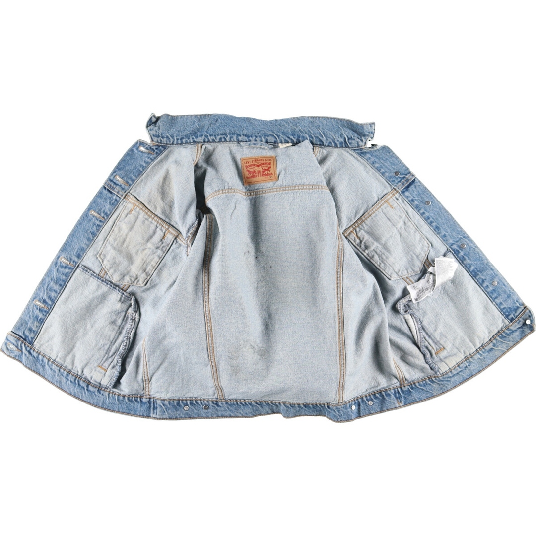 Levi's(リーバイス)の古着 リーバイス Levi's バックペイント デニムジャケット Gジャン レディースXL /eaa427474 レディースのジャケット/アウター(Gジャン/デニムジャケット)の商品写真