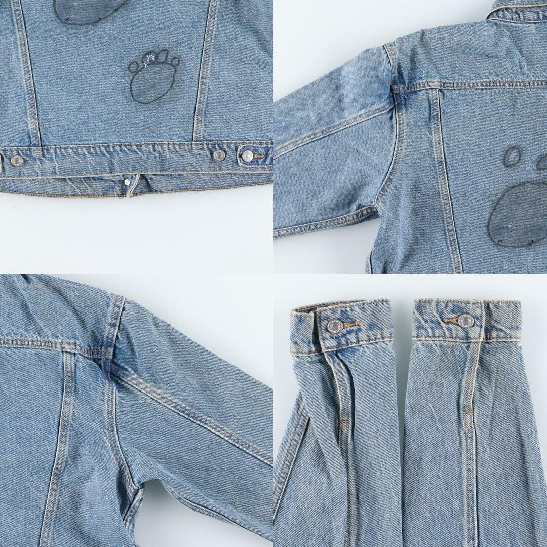 Levi's(リーバイス)の古着 リーバイス Levi's バックペイント デニムジャケット Gジャン レディースXL /eaa427474 レディースのジャケット/アウター(Gジャン/デニムジャケット)の商品写真