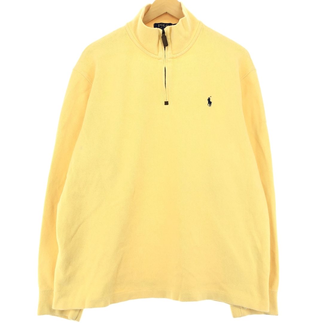 Ralph Lauren(ラルフローレン)の古着 ラルフローレン Ralph Lauren POLO RALPH LAUREN ハーフジップスウェットシャツ トレーナー メンズXL /eaa426456 メンズのトップス(スウェット)の商品写真