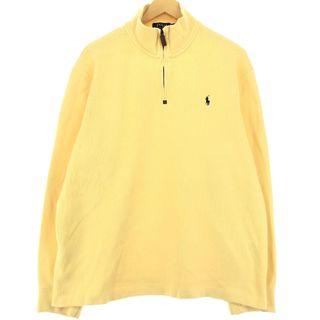 ラルフローレン(Ralph Lauren)の古着 ラルフローレン Ralph Lauren POLO RALPH LAUREN ハーフジップスウェットシャツ トレーナー メンズXL /eaa426456(スウェット)