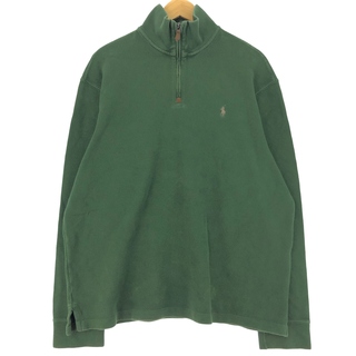 ラルフローレン(Ralph Lauren)の古着 ラルフローレン Ralph Lauren POLO by Ralph Lauren ハーフジップスウェットシャツ トレーナー メンズXL /eaa426453(スウェット)