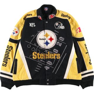 古着 NFL PITTSBURGH STEELERS ピッツバーグ・スティーラーズ レーシングジャケット メンズXL /eaa420068(その他)