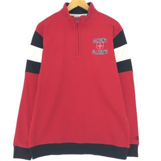 チャンピオン(Champion)の古着 チャンピオン Champion ハーフジップスウェットシャツ トレーナー メンズL カレッジ /eaa426461(スウェット)