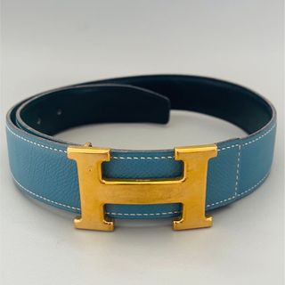 エルメス(Hermes)のHERMES エルメス コンスタンス ベルト 65 ブルージーン リバーシブル(ベルト)