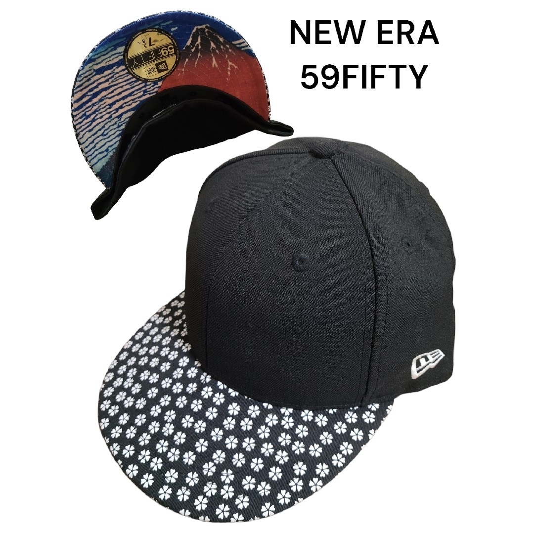 NEW ERA(ニューエラー)の【専用】 59FIFTY 浮世絵 葛飾北斎 凱風快晴 ブラック 桜 バイザー メンズの帽子(キャップ)の商品写真