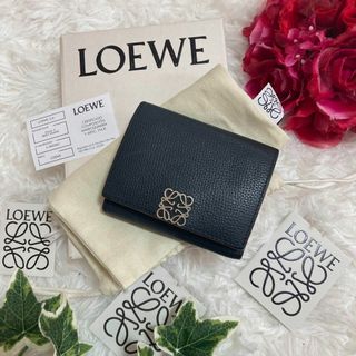 ロエベ(LOEWE)の付属有✨ロエベ 三つ折り財布 トライフォールドウォレット アナグラム ブラック(財布)