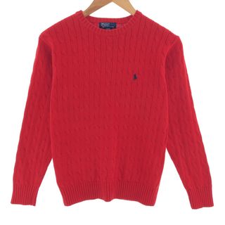 ラルフローレン(Ralph Lauren)の古着 ラルフローレン Ralph Lauren POLO by Ralph Lauren ケーブル編み コットンニットセーター レディースM /eaa390434(ニット/セーター)