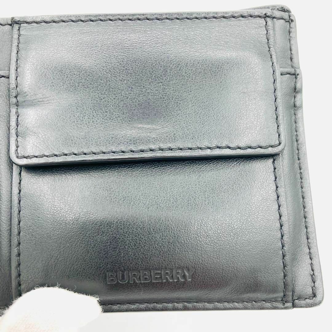 BURBERRY(バーバリー)のバーバリー 折り財布  小銭入れ ノバチェック　美品　品薄　希少　人気　　黒 レディースのファッション小物(財布)の商品写真