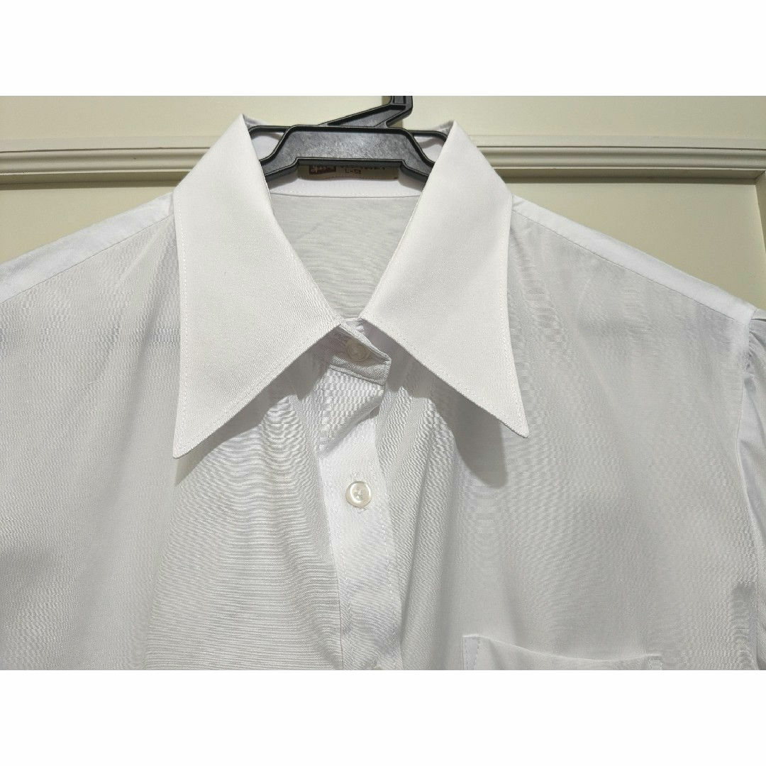 白　長袖　無地　シャツ　ブラウス エンタメ/ホビーのコスプレ(衣装)の商品写真