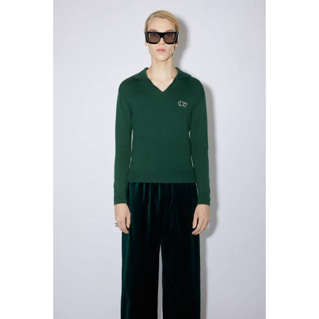 Acne Studios(アクネストゥディオズ)のacnestudios polo jumper forest green メンズのトップス(ニット/セーター)の商品写真