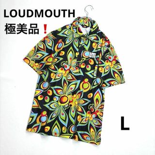 Loudmouth - 極美品❗️ ラウドマウスゴルフ　半袖ポロ　ジャカデリック　ブラック　総柄