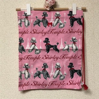 シャーリーテンプル(Shirley Temple)のシャーリーテンプルノベルティバッグプードルロゴボーダー柄巾着ピンク新品(ノベルティグッズ)