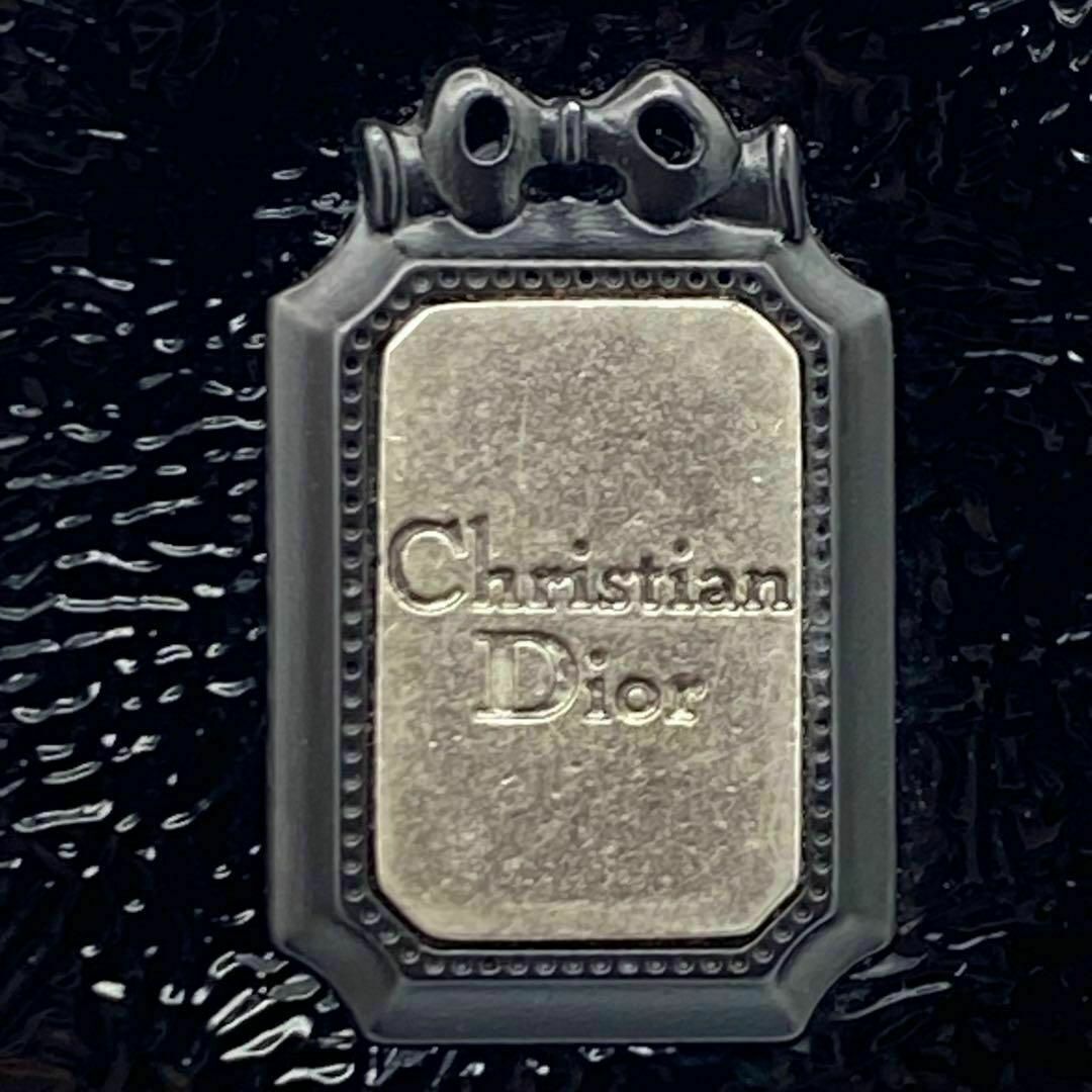 Christian Dior(クリスチャンディオール)の《美品》　クリスチャンディオール　エナメルレザー　三つ折り財布　ブラック レディースのファッション小物(財布)の商品写真