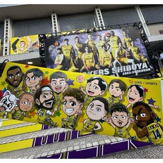 サンロッカーズ渋谷　バスケ　グッズ　フラッグ　ホーキンソン　Bリーグ 応援(バスケットボール)