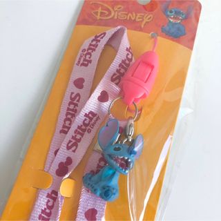 スティッチ(STITCH)のディズニー　スティッチ　フィギュア付き　ストラップ　ネックストラップ(キャラクターグッズ)