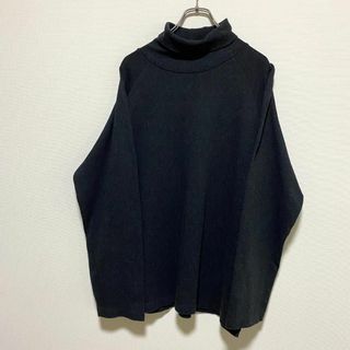 ヴィンテージ(VINTAGE)のアメリカ古着　タートルネック　ハイネック　長袖　Tシャツ　ロンT　無地 P422(ニット/セーター)