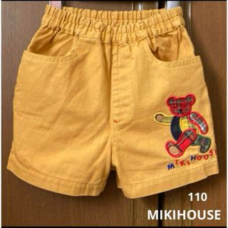 ミキハウス(mikihouse)のミキハウス　ハーフ　パンツ　チェック　くま　男の子　春　夏　希少　ファミリア(パンツ/スパッツ)