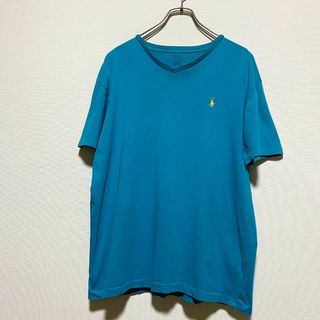 ポロラルフローレン(POLO RALPH LAUREN)のアメリカ古着　ポロラルフローレン　半袖　Tシャツ　Vネック 無地　ポニー　刺繍(Tシャツ/カットソー(半袖/袖なし))