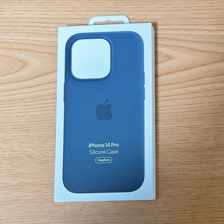 新品未開封 iPhone14 pro シリコーンケース アビスブルー(iPhoneケース)