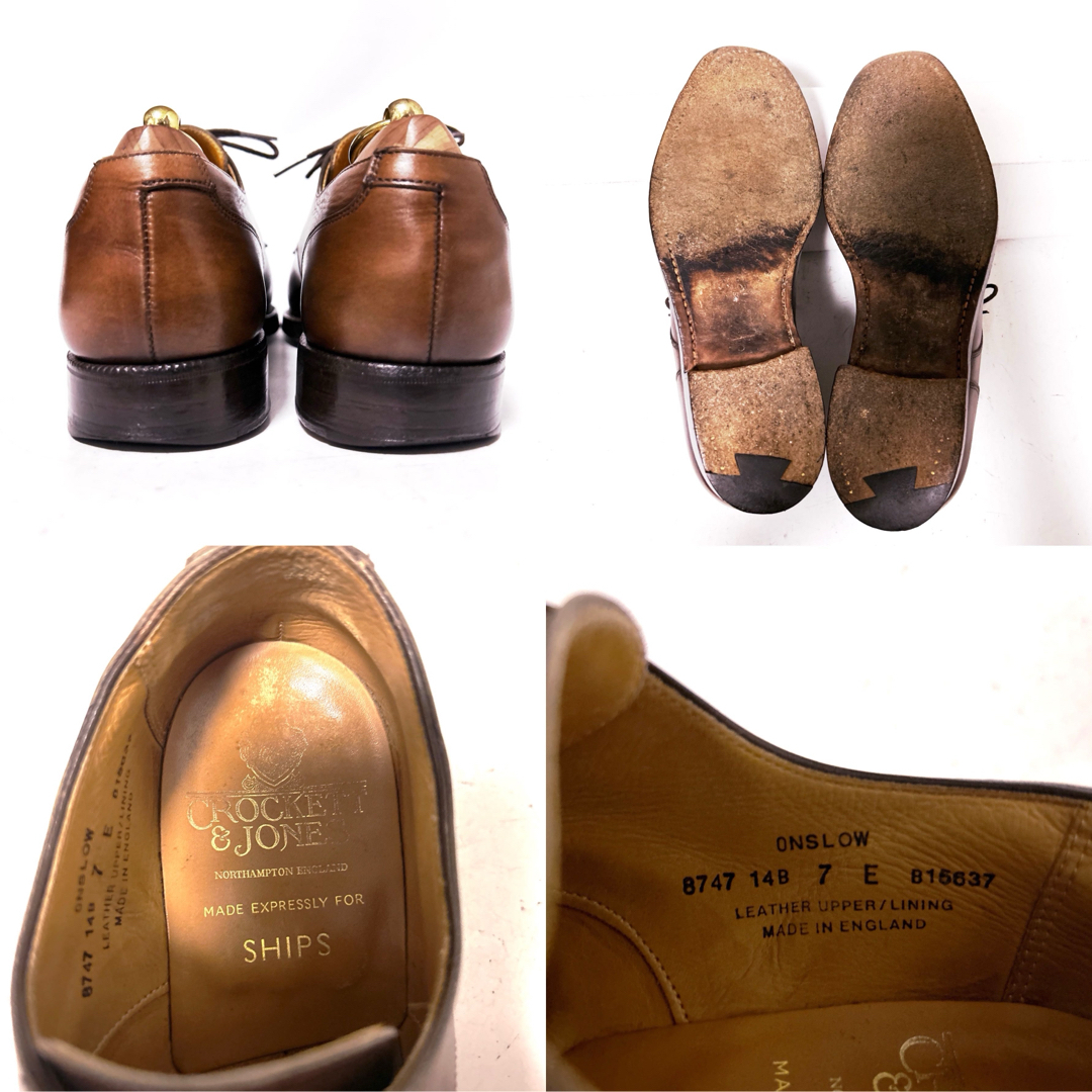 Crockett&Jones(クロケットアンドジョーンズ)の287.CROCKETT&JONES ONSLOW Uチップ 7E メンズの靴/シューズ(ドレス/ビジネス)の商品写真