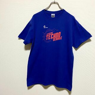 ギルタン(GILDAN)のアメリカ古着　半袖　Ｔシャツ　文字　プリント　ロゴ　ブルー　Ｍサイズ　P237(Tシャツ/カットソー(半袖/袖なし))