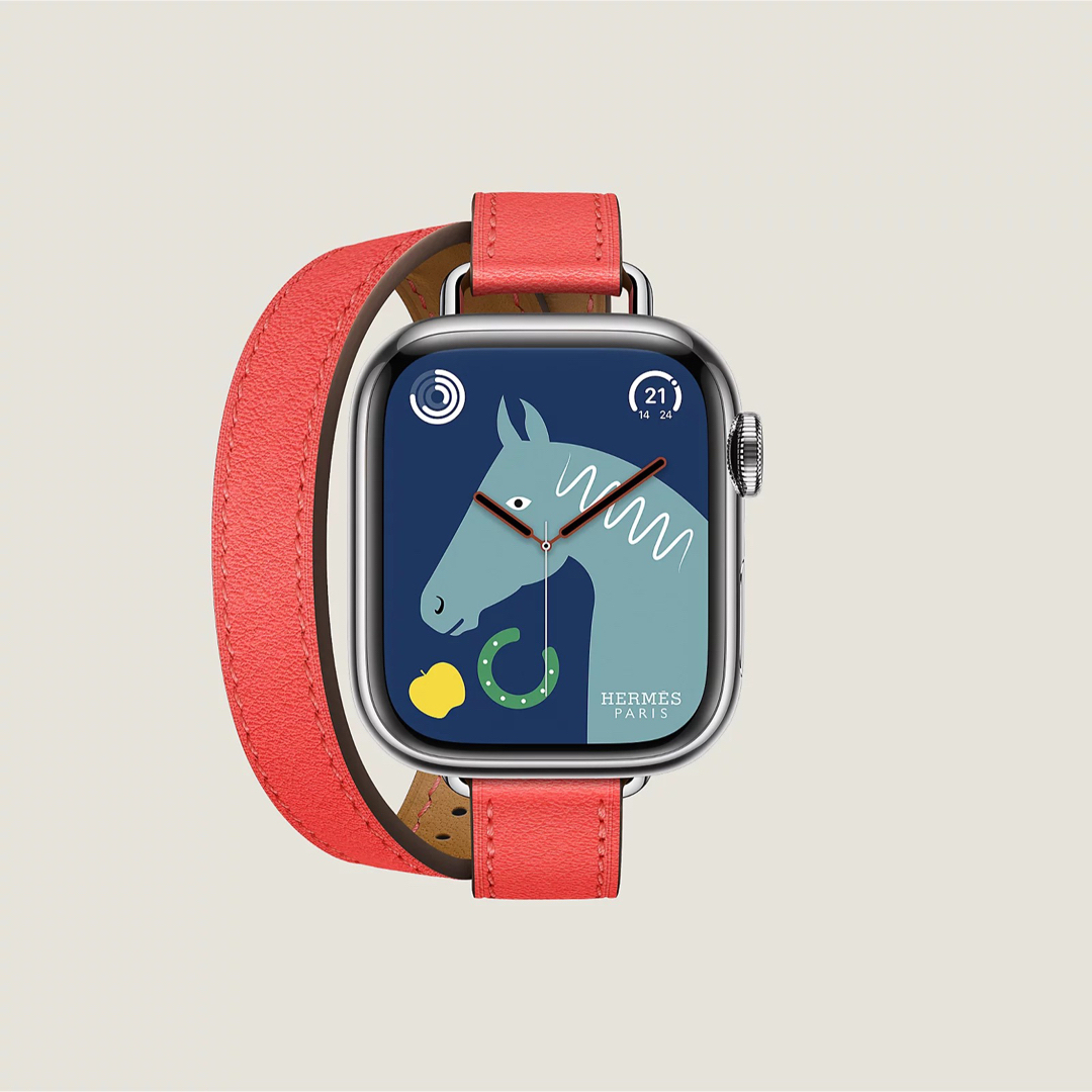 Apple Watch(アップルウォッチ)の【新品未使用】Apple Watch エルメス　ローズテキサス 41 mm スマホ/家電/カメラのスマホアクセサリー(その他)の商品写真