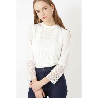 ジルスチュアート(JILLSTUART)のシンディレースコンビブラウス JILL STUART ジルスチュアート トップス(シャツ/ブラウス(長袖/七分))