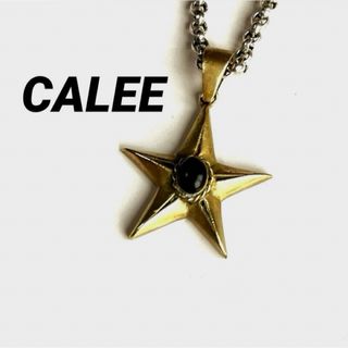 キャリー(CALEE)のCALEEキャリー/ ストーン スター ブラス ペンダント(ネックレス)