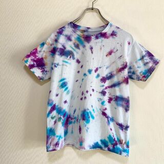 ヴィンテージ(VINTAGE)のアメリカ古着　タイダイ　半袖　Tシャツ　カラフル　マルチカラー　P284(Tシャツ(半袖/袖なし))