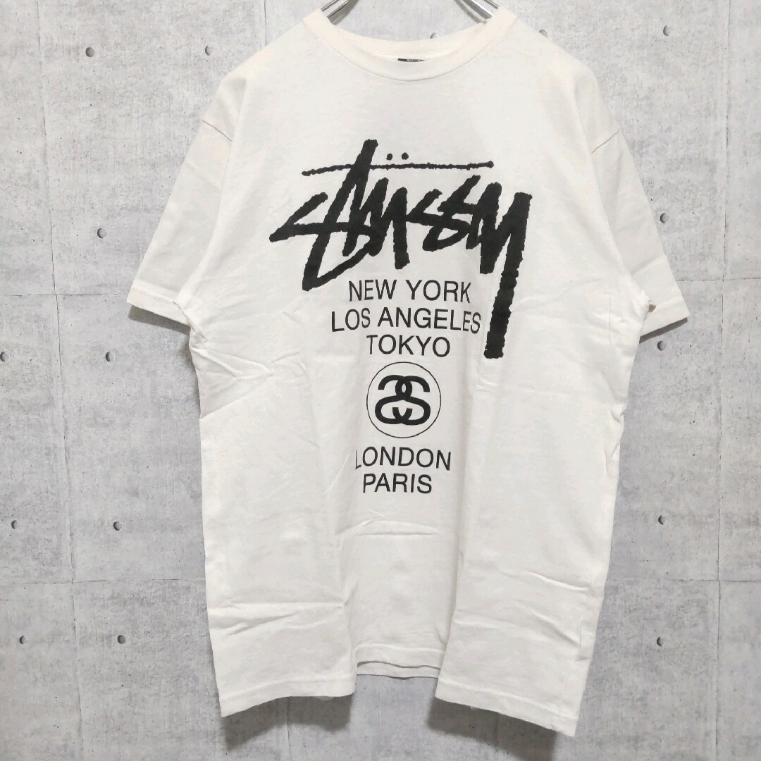 STUSSY - STUSSY ステューシー 半袖Tシャツ ホワイト M USA