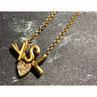 サンローラン(Saint Laurent)のイヴ　サンローラン　ネックレス　ゴールド　YSL ハート(ネックレス)