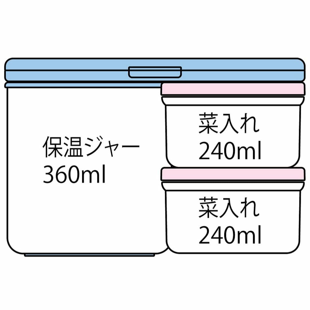 スケーター (skater) 抗菌 保温弁当箱 ランチジャー 木目 ブラウン 大 インテリア/住まい/日用品のキッチン/食器(弁当用品)の商品写真