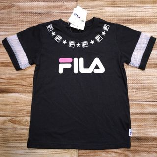 新品 未使用 FILA フィラ 半袖 Tシャツ 女の子 黒色 110