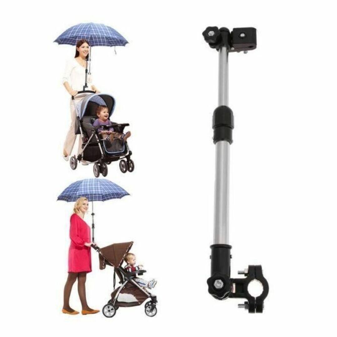 傘ホルダー 自転車 傘立て ベビーカー スタンド 日傘 車椅子 シルバーカー 雨 キッズ/ベビー/マタニティの外出/移動用品(ベビーカー用レインカバー)の商品写真