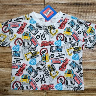 タカラトミー(Takara Tomy)の新品 未使用 タカラトミー トミカ 半袖 Tシャツ 男の子 総柄 90(Tシャツ/カットソー)