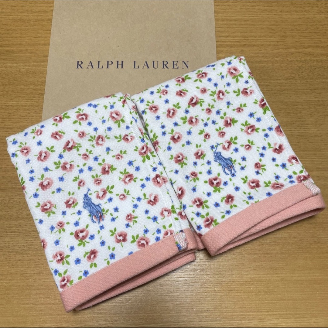 Ralph Lauren(ラルフローレン)の新品未使用　ラルフローレン　花柄　ウォッシュタオル　2枚 レディースのファッション小物(ハンカチ)の商品写真