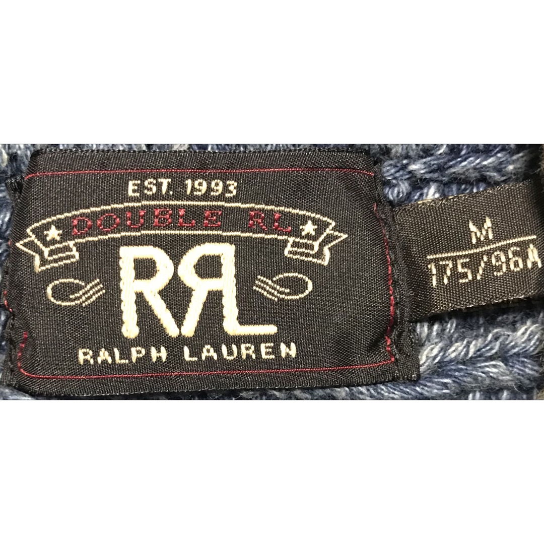 RRL(ダブルアールエル)の極上の立体編み RRL RALPH LAUREN インディゴ ニットカーディガン メンズのトップス(カーディガン)の商品写真