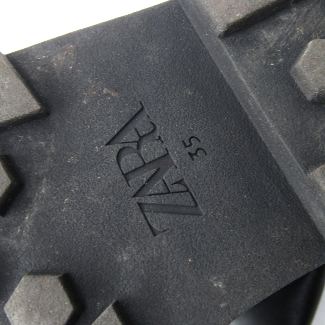 ZARA(ザラ)のザラ ミドルブーツ フロントジップ 靴 シューズ 黒  レディース 22.5サイズ ブラック ZARA レディースの靴/シューズ(ブーツ)の商品写真