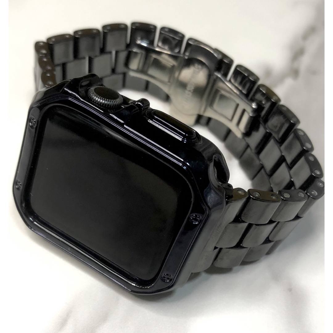 ブラック2g★アップルウォッチバンド セラミックベルト Apple Watch メンズの時計(金属ベルト)の商品写真