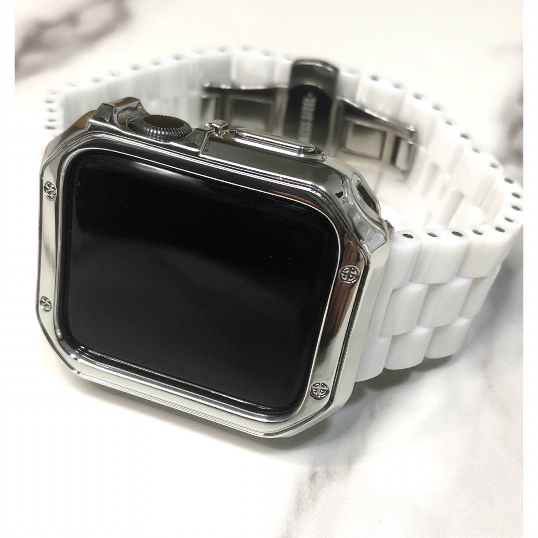 ホワイト2g★アップルウォッチバンド セラミックベルト Apple Watch メンズの時計(金属ベルト)の商品写真