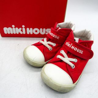 ミキハウス スニーカー ローカット ブランド 靴 シューズ 赤 キッズ 女の子用 14.5サイズ レッド MIKI HOUSE(スニーカー)