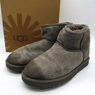 UGG - アグ ムートンブーツ クラシックミニ 1002072 スウェード ブランド 靴 シューズ メンズ 28サイズ グレー UGG