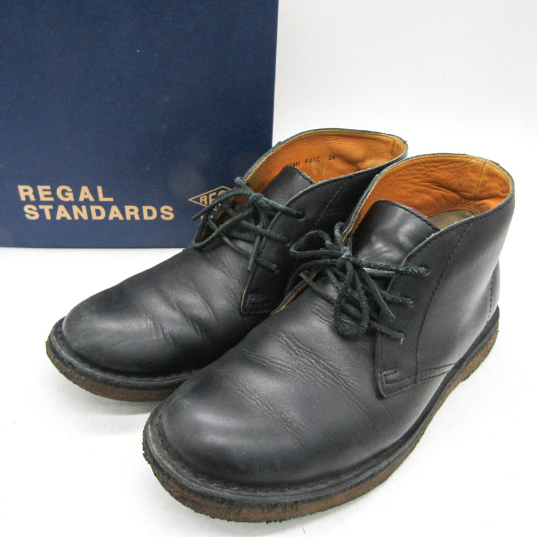 REGAL(リーガル)のリーガル デザートブーツ ブランド 革靴 シューズ 黒 レディース 24サイズ ブラック REGAL レディースの靴/シューズ(ブーツ)の商品写真