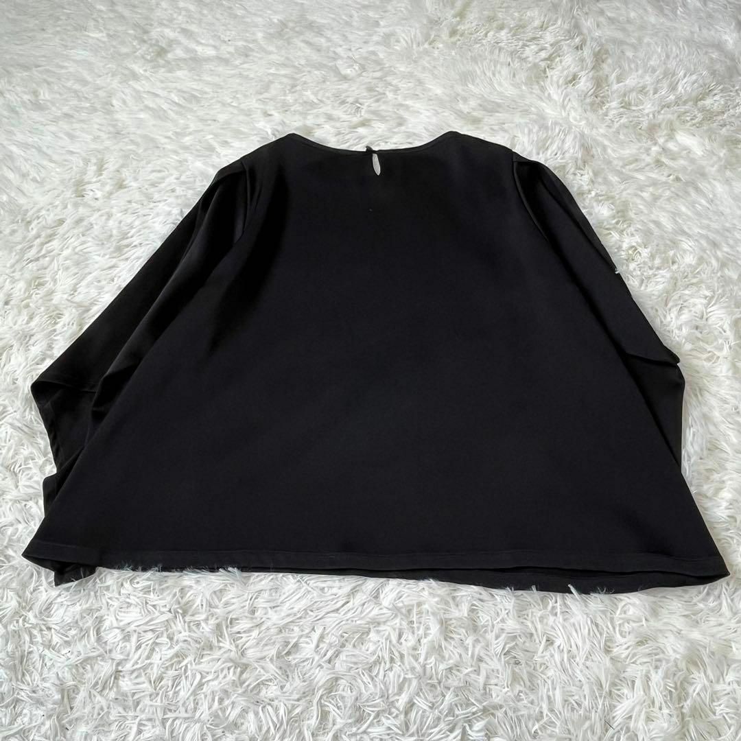 遊　変形　デザイン　カットソー　ブラック　小竹 レディースのトップス(Tシャツ(長袖/七分))の商品写真