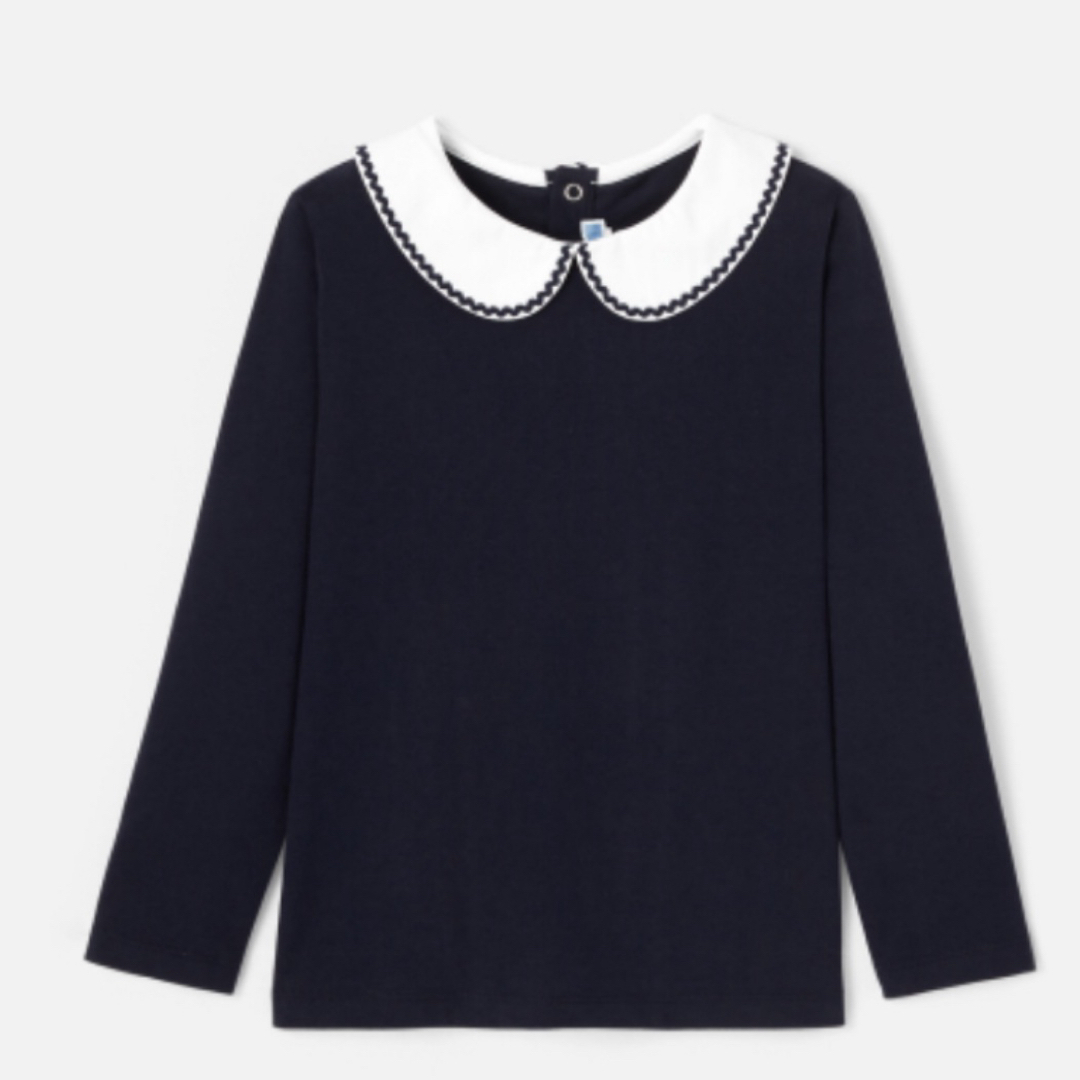 Jacadi(ジャカディ)のjacadi 襟付き カットソー 6a キッズ/ベビー/マタニティのキッズ服女の子用(90cm~)(Tシャツ/カットソー)の商品写真